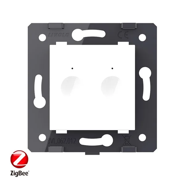 Двухклавишный сенсорный выключатель ZigBee Module, цвет белый (механизм) Livolo — фото 2