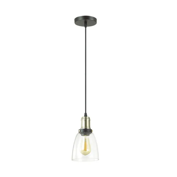 Подвес E27 60W 220V KIT античная бронза/стекло B LUMION