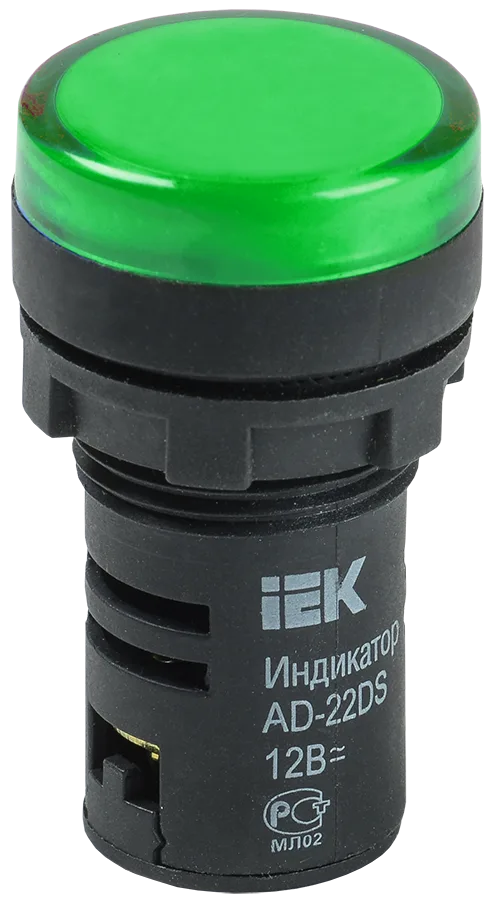 Арматура светосигнальная AD22DS(LED)матрица d=22мм зеленый 230В IEK