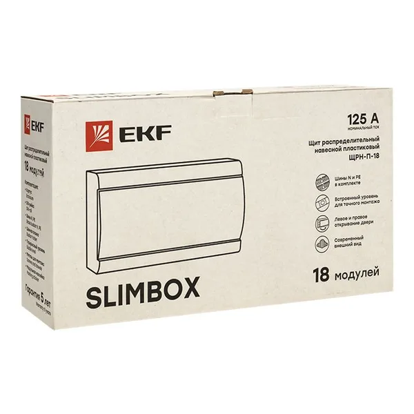 Щит распределительный ЩРН-П-18 "SlimBox" белая дверца IP41 PROxima EKF — фото 4