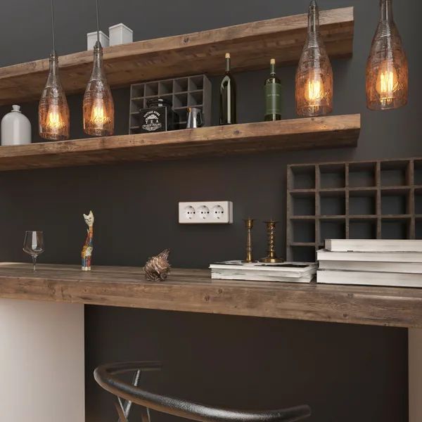 Розетка тройная с заземлением и шторками (белая) Gallant ОУ IP20 Werkel — фото 3