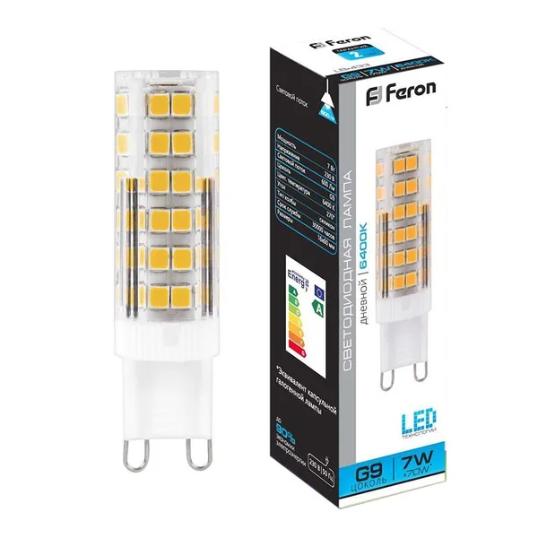 Лампа светодиодная Feron LB-433 G9 7W 6400K — фото 2
