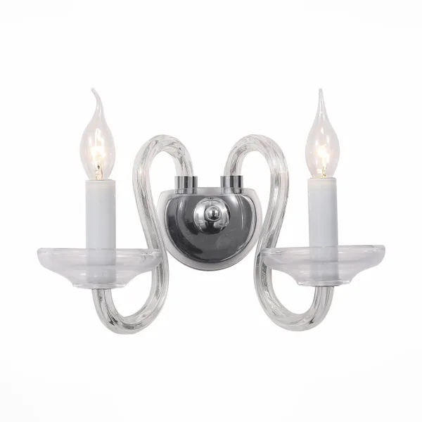 Бра Хром, Прозрачный/Прозрачный E14 2*40Вт SL757.101.02 ST LUCE