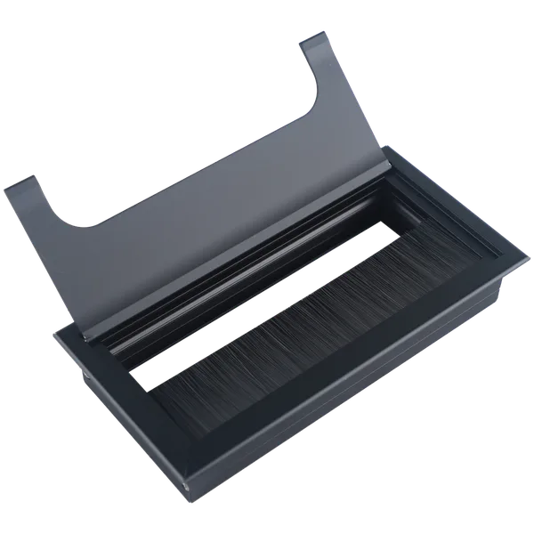 Donel Кабельный громмет (лючок) в стол, 160*80мм, цвет: черный — фото 4