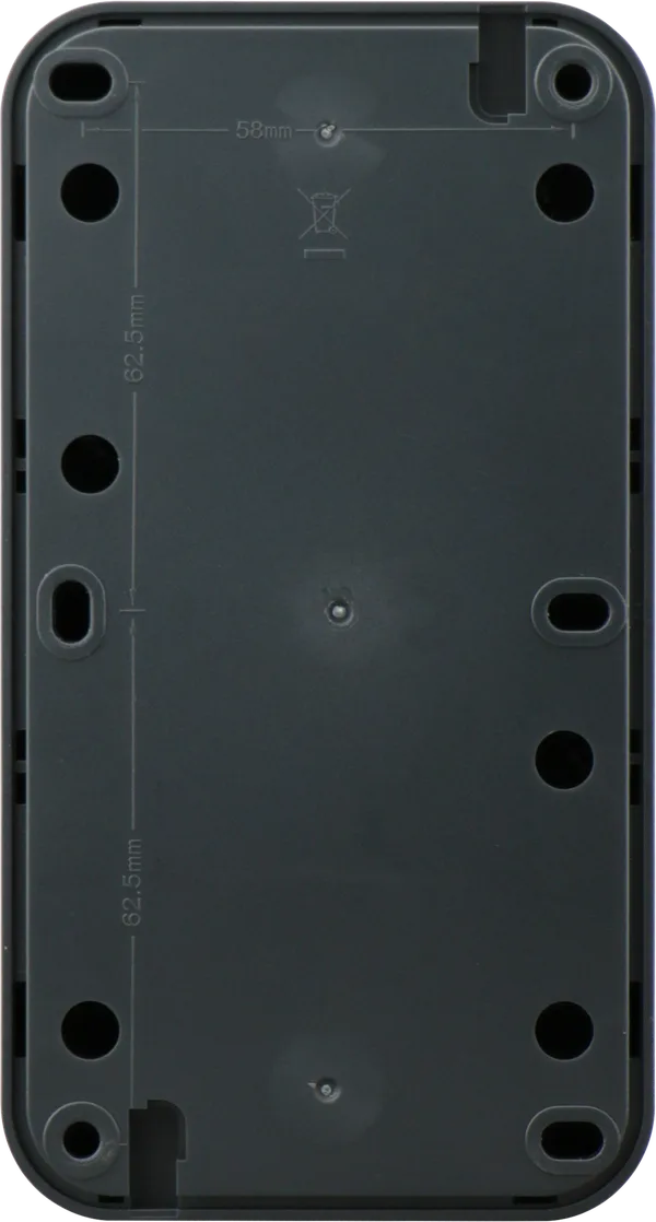 Donel WP55 двойной блок накл. Роз.с защ.крышк.,+Переключатель 1-кл., антрацит, IP55, серия (тип) DIP55 — фото 3