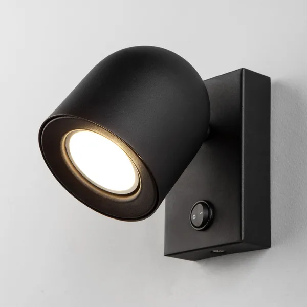Светильник настенный MRL 1009 Ogma GU10 SW черный Elektrostandard