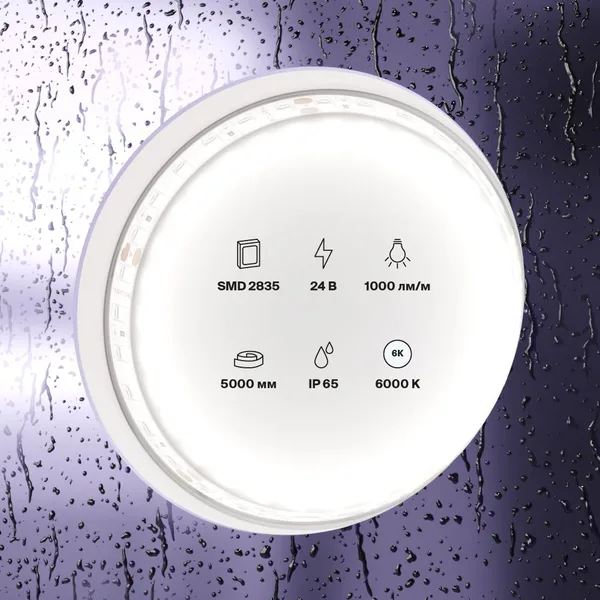 Лента светодиодная 24В 2835 9,6Вт/м 120LED/м 6000K 5м IP65 Technical Maytoni — фото 3