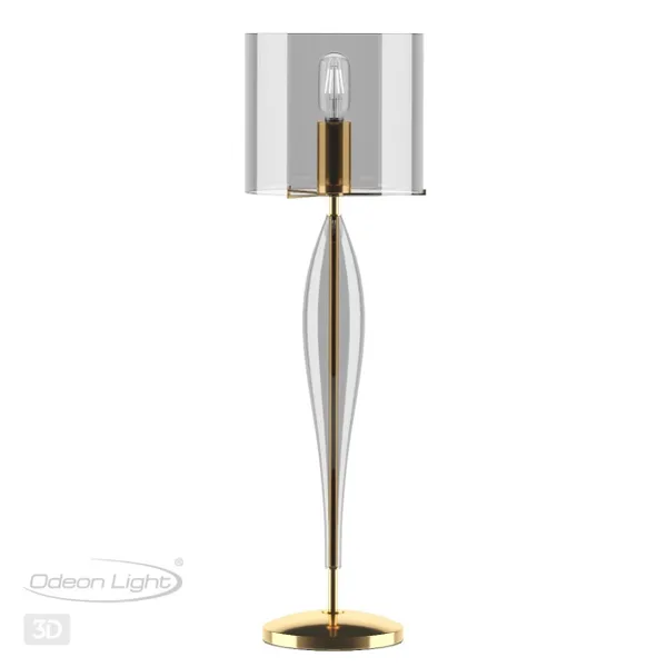 Высокая Лампа E27 1*60W TOWER дымчатый/золото/стекло ODEON LIGHT — фото 5
