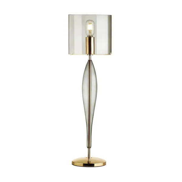 Высокая Лампа E27 1*60W TOWER дымчатый/золото/стекло ODEON LIGHT — фото 6