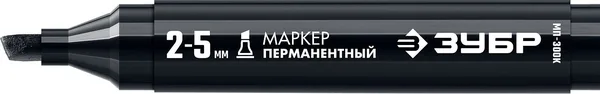 Перманентный маркер, 2-5 мм клиновидный, черный, серия Профессионал ЗУБР