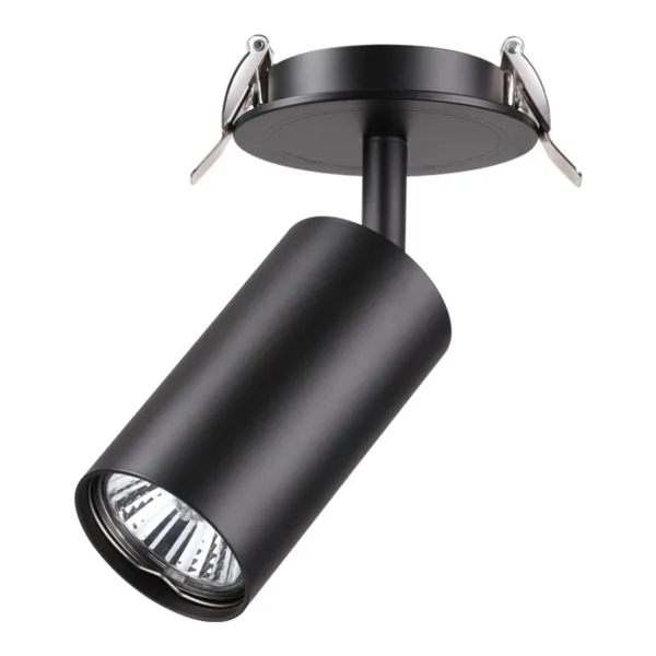 Встр.св-к IP20 GU10 50W 220V PIPE черный C NOVOTECH — фото 2