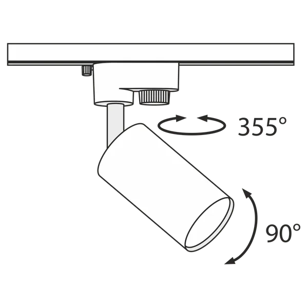 Светильник трековый 1*GU10 50Вт Черный IP20 Track lamps TR002-1-GU10-B Technical Maytoni — фото 4