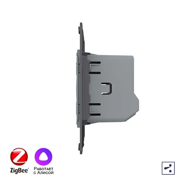 Двухклавишный проходной сенсорный выключатель ZigBee (механизм) Livolo — фото 3