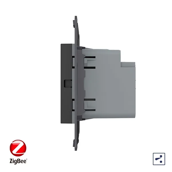 Одноклавишный проходной сенсорный выключатель ZigBee Module, цвет черный (механизм) Livolo — фото 3