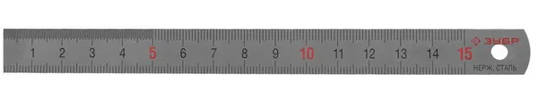 Усиленная нержавеющая линейка 0,15 м ЗУБР