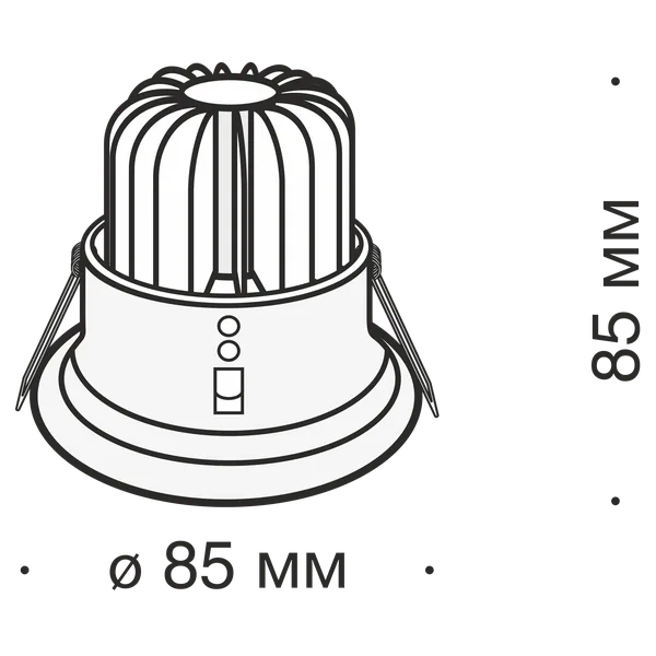 Встраиваемый светильник 8Вт 3000K Черный IP20 Zoom DL034-2-L8B Technical Maytoni — фото 4