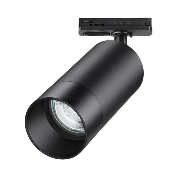 Св-к трековый однофазный двухжильный IP20 GU10 9W 220V SLIM черный NOVOTECH — фото 4