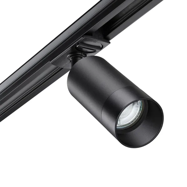 Св-к трековый однофазный двухжильный IP20 GU10 9W 220V SLIM черный NOVOTECH — фото 3