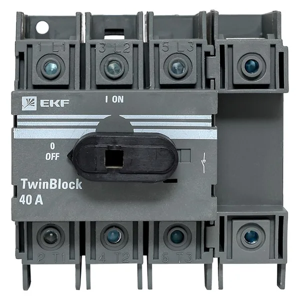 Рубильник 40A 4П c рукояткой управления для прямой установки TwinBlock EKF — фото 3