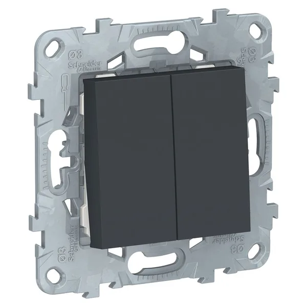 Unica NEW Механизм выключателя СУ 2 кл. 10А антрацит IP21 Schneider Electric Systeme Electric (Schneider Electric)