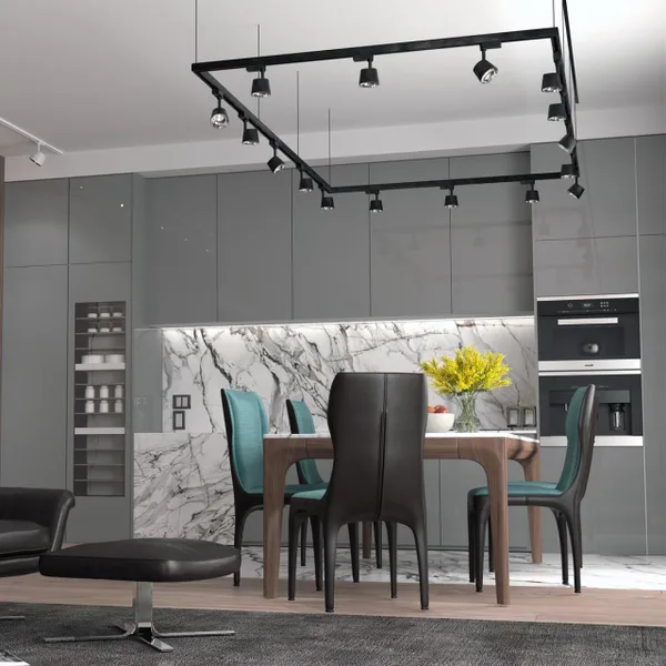 Трехфазный трековый св/д св-к IP20 LED 4000K 10W 100-265V черный/хром KNOF NOVOTECH — фото 2