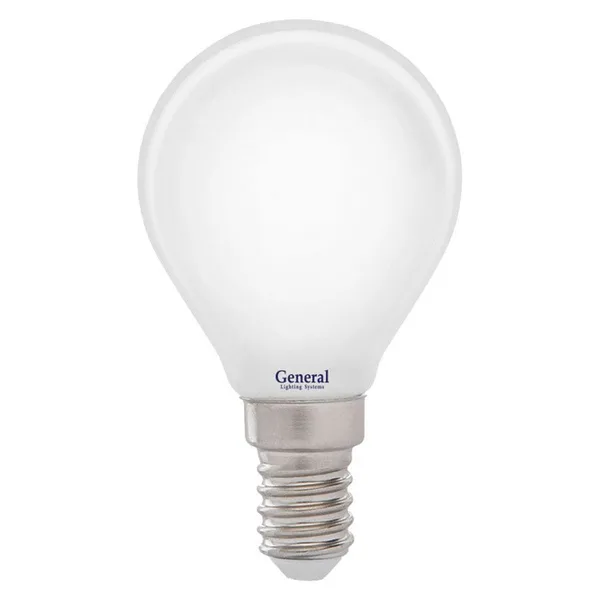 Филаментная светодиодная лампа GLDEN-G45S-M-7-230-E14-2700 1/10/100 General