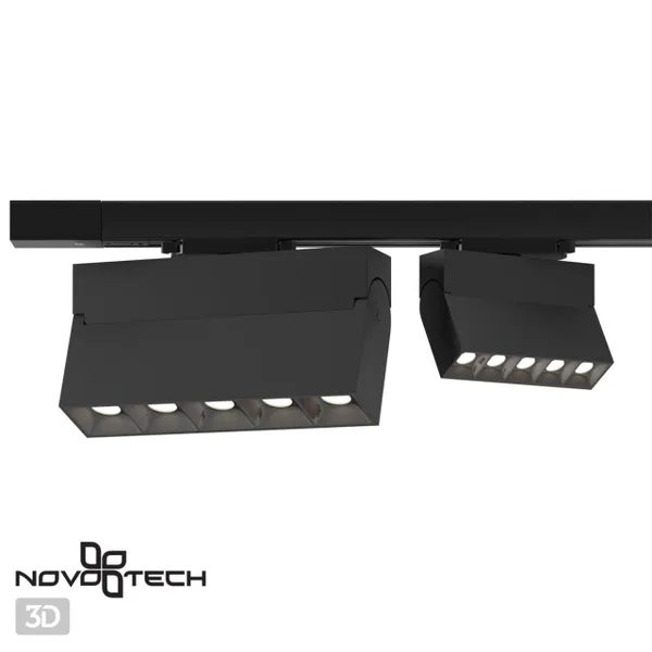 Трехфазный трековый св-к IP33 LED 4000К 25W 110-265V EOS черный NOVOTECH — фото 3