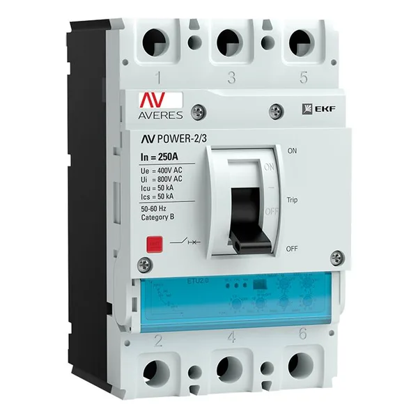 Выключатель автоматический ВА AV POWER-2/3 250А 50кА ETU2.0 EKF