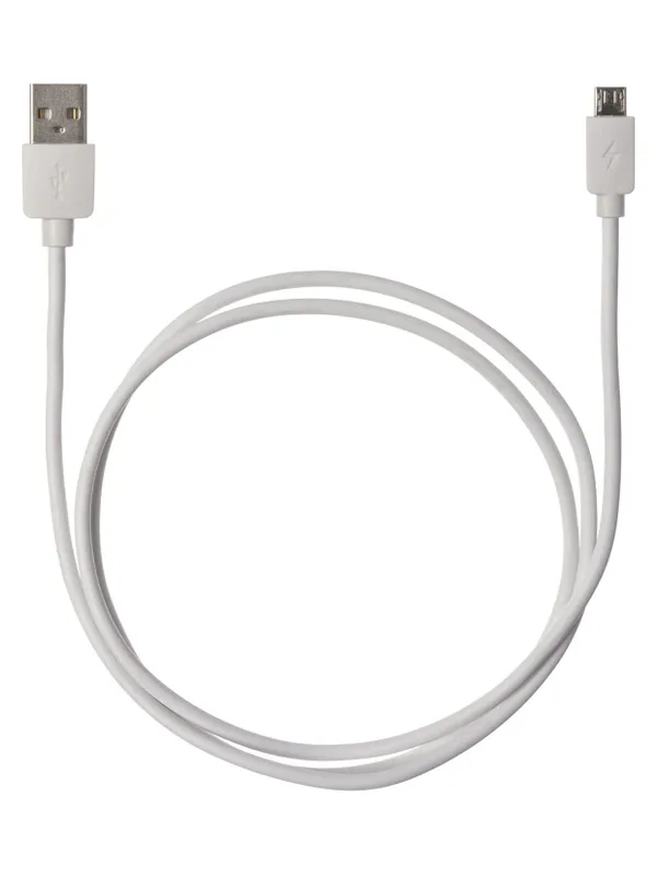 Дата-кабель, ДК 4, USB - micro USB, 1 м, белый, TDM