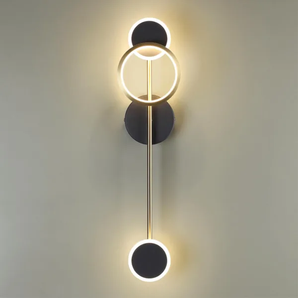 Настенный св-к IP20 LED 16W 555Лм 3000K DENZEL металл/черный с бронзой ODEON LIGHT — фото 2