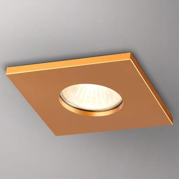 Св-к встр.влагозащ.IP44 GU10 50W 220V AQUA матовое золото B NOVOTECH — фото 3