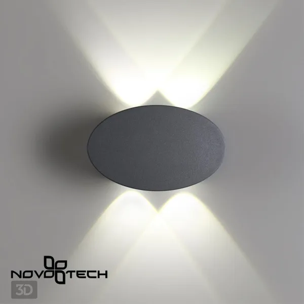 Ландшафтный настенный св-к IP54 LED 4000K 4W 85-265V CALLE темно-серый NOVOTECH — фото 2