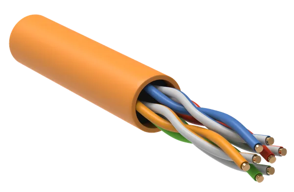 ITK Витая пара U/UTP кат.5E 4х2х24AWG solid LSZH нг(А)-HF оранжевый (305м)