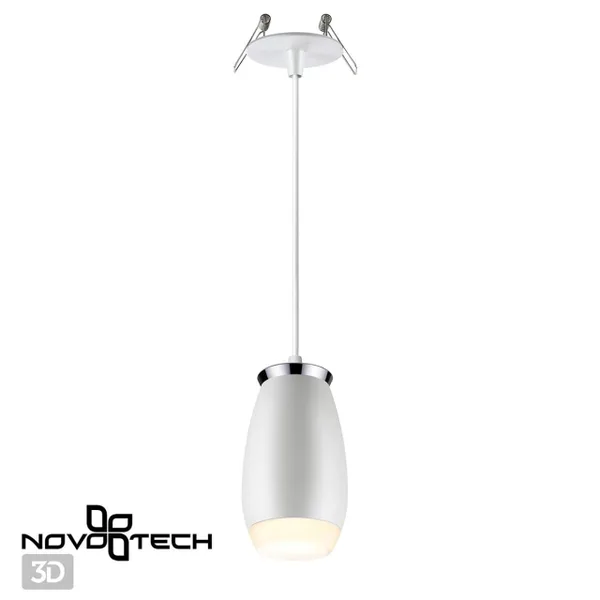 Св-к встр.влагозащ.IP44 GU10 9W 220V GENT белый/хром NOVOTECH — фото 3
