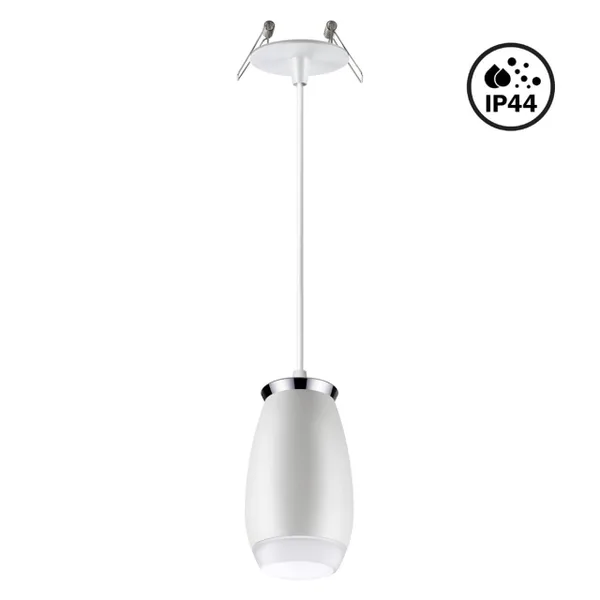 Св-к встр.влагозащ.IP44 GU10 9W 220V GENT белый/хром NOVOTECH