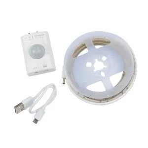 Комплект св/д ленты с датч.движ и освещ. 2.4W(200lm) ак.1100mAh 4000K Uniel