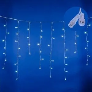 Гирлянда-бахрома ул. св/д мерцание 25м 440 LED провод прозрачный IP44 белый Uniel