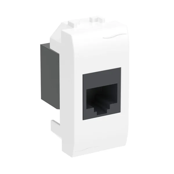 Компьютерная розетка RJ-45, кат.5E (разъем AMP), белая, 1мод. DKC — фото 2