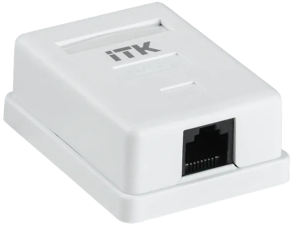 ITK Настенная информационная розетка RJ45 кат.6 UTP 1-порт