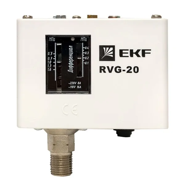 Реле избыточного давления RVG-20-1,6 (1,6 МПа) EKF — фото 2