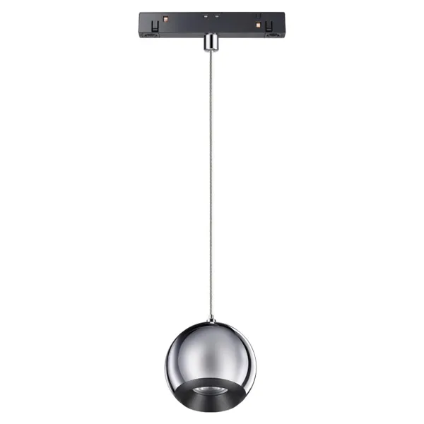 Трековый св-к для низков.шинопровода IP20 LED 4000K 10W FLUM хром/черн NOVOTECH