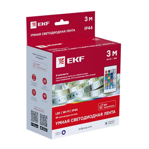 Умная светодиодная лента EKF Connect RGBW 3m — фото 3
