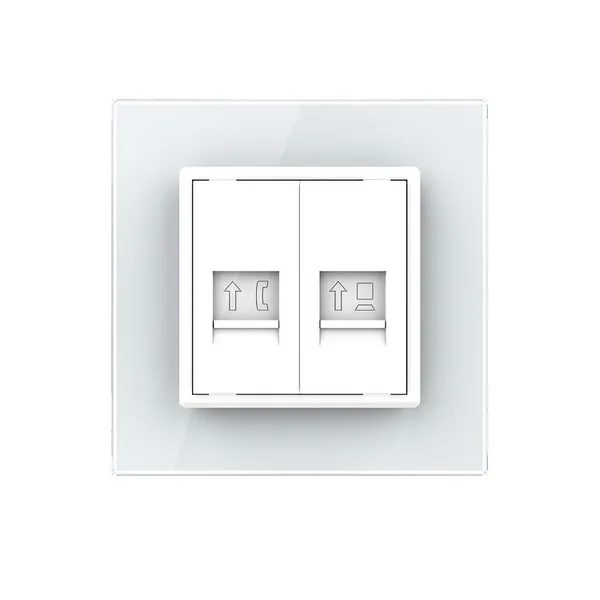 Розетка ТЛФ/КОМП RJ-45 Белая Livolo — фото 2