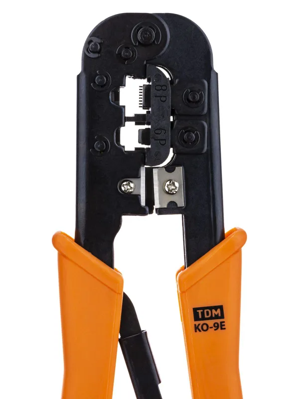 Набор: клещи обжимные KO-9E (RJ-11/45), наконечники RJ-11(10 шт), RJ-45(10 шт), «МастерЭлектрик» TDM — фото 6