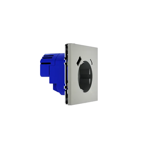 Розетка встраиваемая Voltum S70 с заземлением и защитными шторками, 16А, с USB, A+C, (сталь) — фото 21