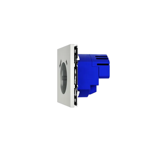 Розетка встраиваемая Voltum S70 с заземлением и защитными шторками, 16А, с USB, A+C, (сталь) — фото 14