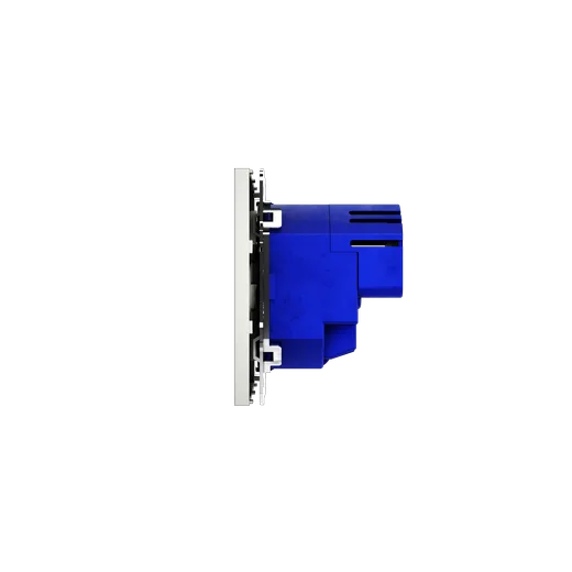 Розетка встраиваемая Voltum S70 с заземлением и защитными шторками, 16А, с USB, A+C, (сталь) — фото 12