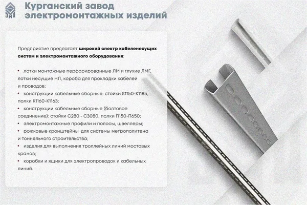 Лоток замковый перфорированный ЛМЗ 250х100х2000 УХЛ1, горячее цинкование, S1,5 Курганский ЗЭМИ — фото 3
