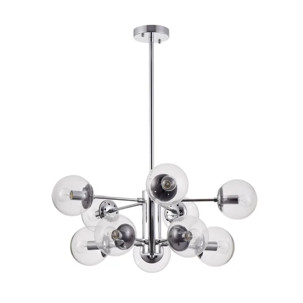 Подвесной светильник 10*E14 60Вт Хром IP20 Richard FR5596PL-10CH Freya