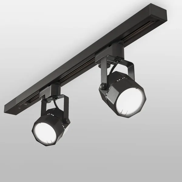 Светильник трековый MRL 1004 для 1 фаз. шинопровода Robi GU10 черный Elektrostandard — фото 2